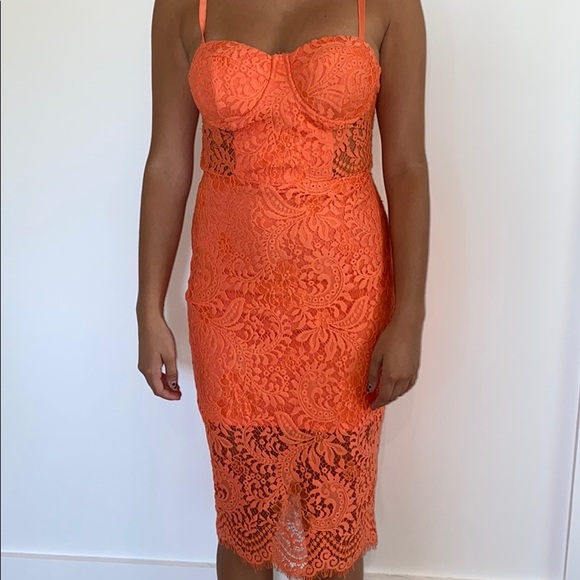 peach lace long sleeve dress MACloth Long Sleeves Lace Tulle Peach Prom Dress Peach Formal Evening Gown 10795 Custom Color / Above Knee / US12
